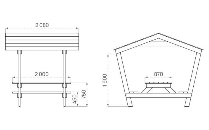 SCHEMA TABLE PIQUE NIQUE AVEC OMBRIERE DAHLIA