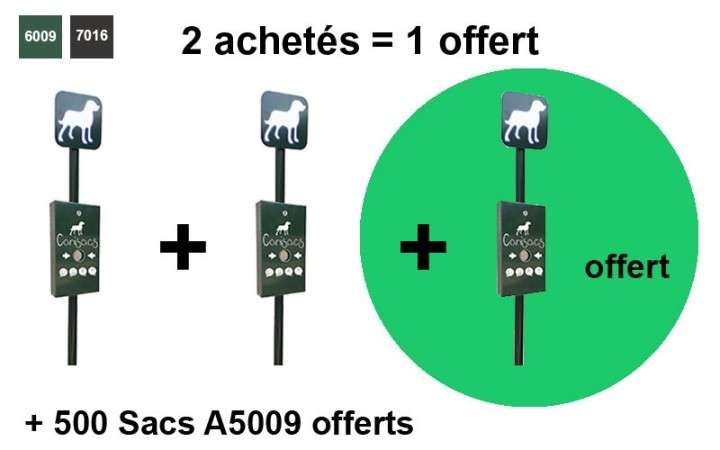 BORNE DISTRIBUTEUR PROPRETÉ CANINE PEHD
ÉQUIPEMENT HYGIÈNE CANINE POUR MAIRIE ET COLLECTIVITÉ