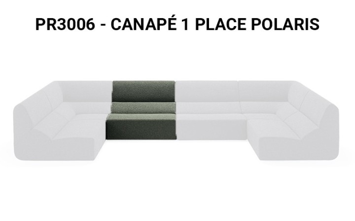 ASSISE MODULAIRE DESIGN POUR PROFESSIONNELS
CANAPÉ 1 PLACE MODULABLE POLARIS