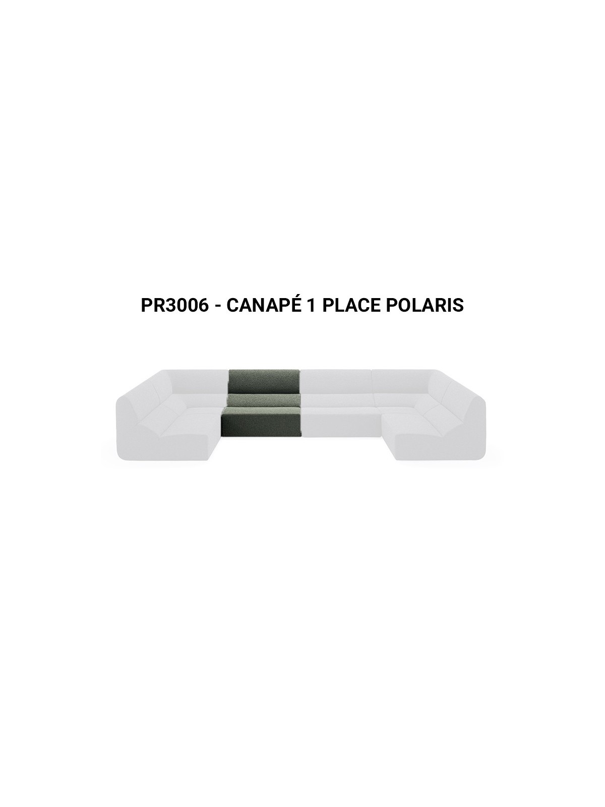 ASSISE MODULAIRE DESIGN POUR PROFESSIONNELS
CANAPÉ 1 PLACE MODULABLE POLARIS