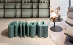 Banc AMORE Polypropylène recyclé à partir de cordes marines coloris pacific green