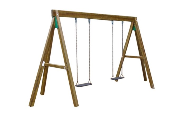 PORTIQUE BOIS 2 M 2 BALANCOIRES POUR ENFANT
JEU EXTERIEUR POUR ECOLE ET AIRE DE JEUX