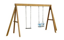 PORTIQUE POUR JARDIN 2 M POUTRE BOIS 1 SIÈGE + 1 NACELLE BÉBÉ
BALANÇOIRE POUR ECOLE COLLECTIVITÉ ET AIRE DE JEU