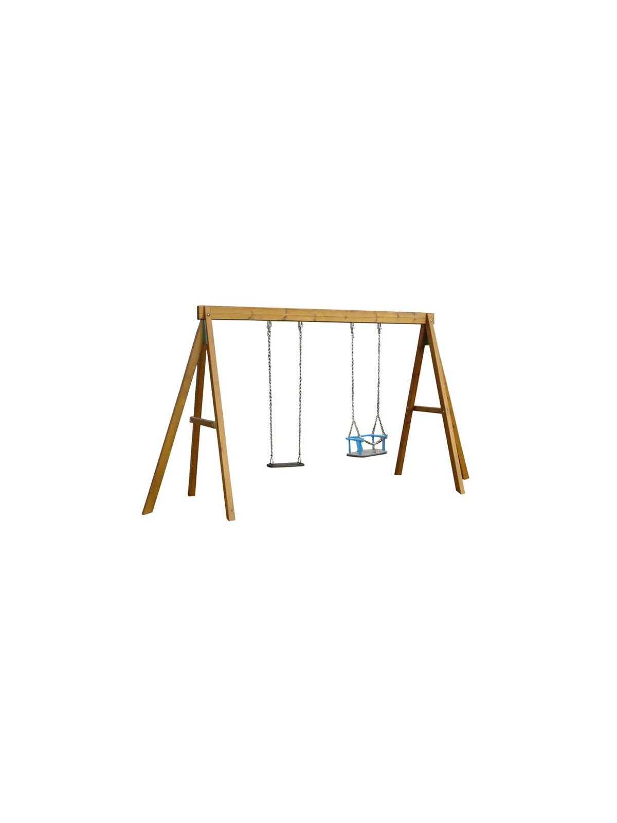 PORTIQUE POUR JARDIN 2 M POUTRE BOIS 1 SIÈGE + 1 NACELLE BÉBÉ
BALANÇOIRE POUR ECOLE COLLECTIVITÉ ET AIRE DE JEU