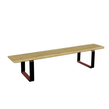 BANQUETTE URBAINE CELIAN ACIER/BOIS RÉSINEUX