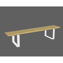 BANQUETTE URBAINE CELIAN ACIER/BOIS RÉSINEUX