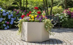 JARDINIÈRE EXTÉRIEURE URBAINE EN PNEU RECYCLÉ NEULOGIC  - NEUSUS URBAN
POT DE FLEUR HEXAGONAL POUR ESPACE URBAIN