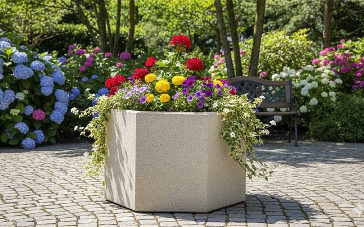 JARDINIÈRE EXTÉRIEURE URBAINE EN PNEU RECYCLÉ NEULOGIC  - NEUSUS URBAN
POT DE FLEUR HEXAGONAL POUR ESPACE URBAIN