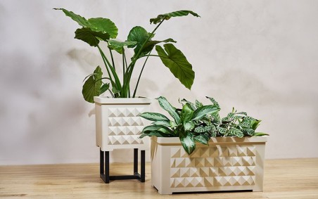 POT RECTANGLE HAUT DE GAMME DIAMANTE DESIGN PALAZZO DEI DIAMANTI
POT DE FLEUR ECOLOGIQUE AVEC RESINE RECYCLABLE