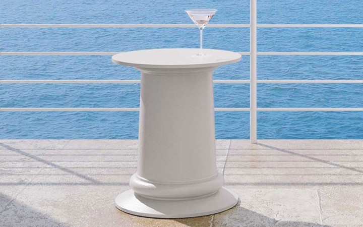 TABLE D'APPOINT ROMA MODERNE DESIGN COLONNE ROMAINE
SUPPORT POT DE FLEUR, TABOURET HAUT DE GAMME DESIGN ITALIEN