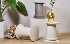 TABLE D'APPOINT ROMA MODERNE DESIGN COLONNE ROMAINE
SUPPORT POT DE FLEUR, TABOURET HAUT DE GAMME DESIGN ITALIEN