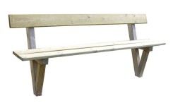 BANC ALTHEA EN PIN du nord rouge classe 4 longueur 2000 mm