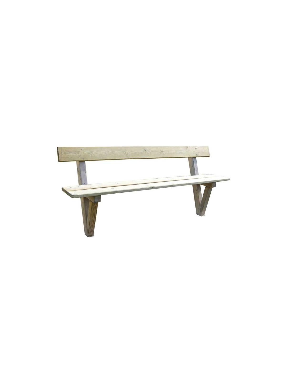 BANC ALTHEA EN PIN du nord rouge classe 4 longueur 2000 mm