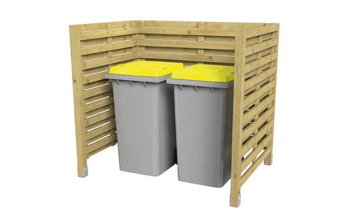 CACHE CONTENEUR SIMPLE BOIS