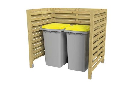 CACHE CONTENEUR SIMPLE BOIS