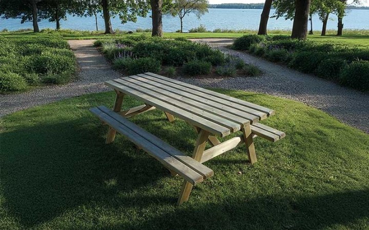 TABLE PIQUE NIQUE NOISETTE EN BOIS POUR ESPACE EXTERIEUR
MOBILIER URBAIN FRANCAIS POUR COLLECTIVITÉ ET PROFESSIONNELS