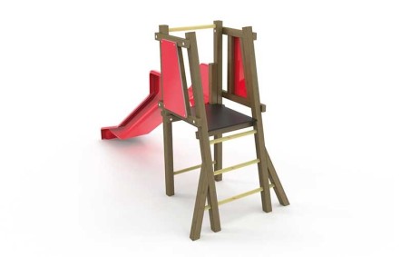 TOBOGGAN structure pin traité classe 4 EN 1176 - 2 à 7 ans