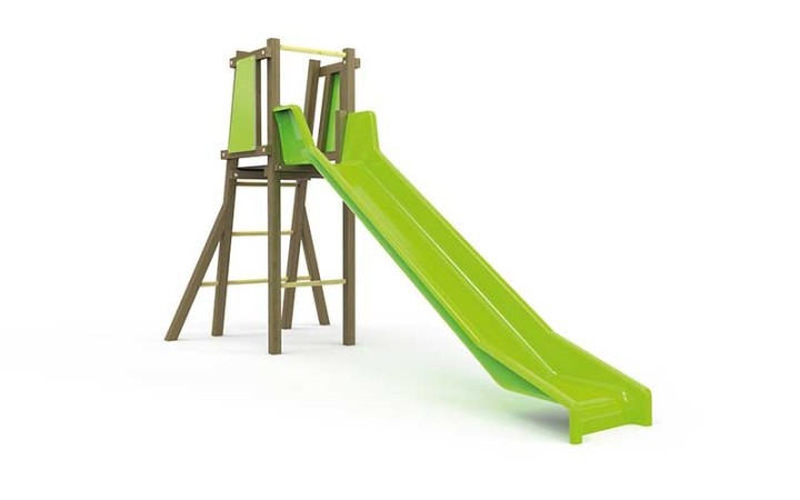 TOBOGGAN structure pin traité classe 4 EN 1176 - 2 à 7 ans