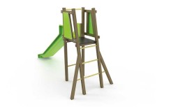 TOBOGGAN structure pin traité classe 4 EN 1176 - 2 à 7 ans