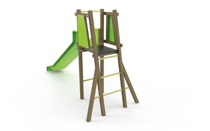 TOBOGGAN structure pin traité classe 4 EN 1176 - 2 à 7 ans