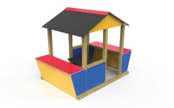 Jeu enfant MAISONNETTE bois et HDPE Structure jeux pour enfant