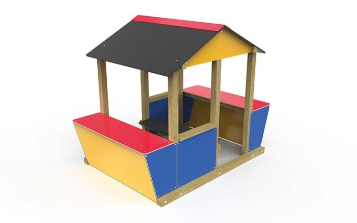 Jeu enfant MAISONNETTE bois et HDPE Structure jeux pour enfant