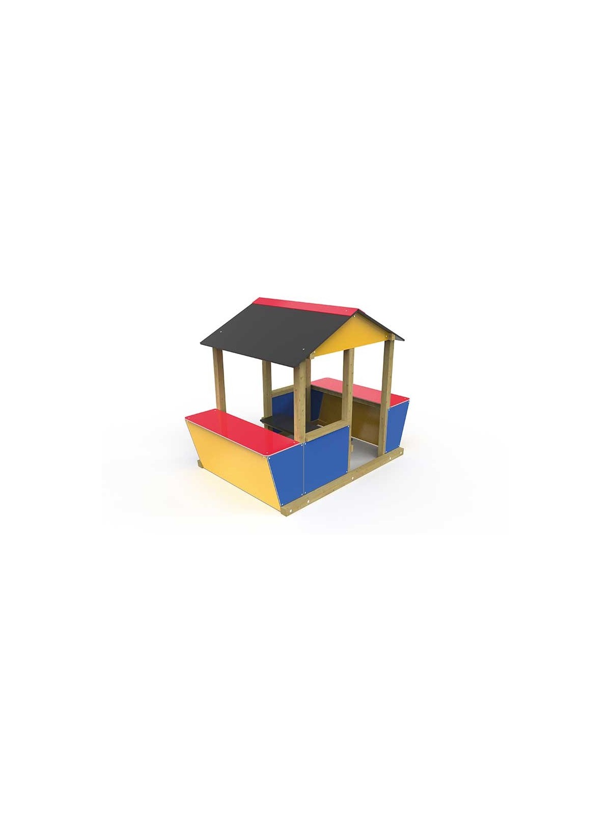 Jeu enfant MAISONNETTE bois et HDPE Structure jeux pour enfant