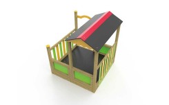 CABANE LEA en pin du nord autoclave classe 4 décor en HDPE Tranche d'âge : 2 à 7 ans