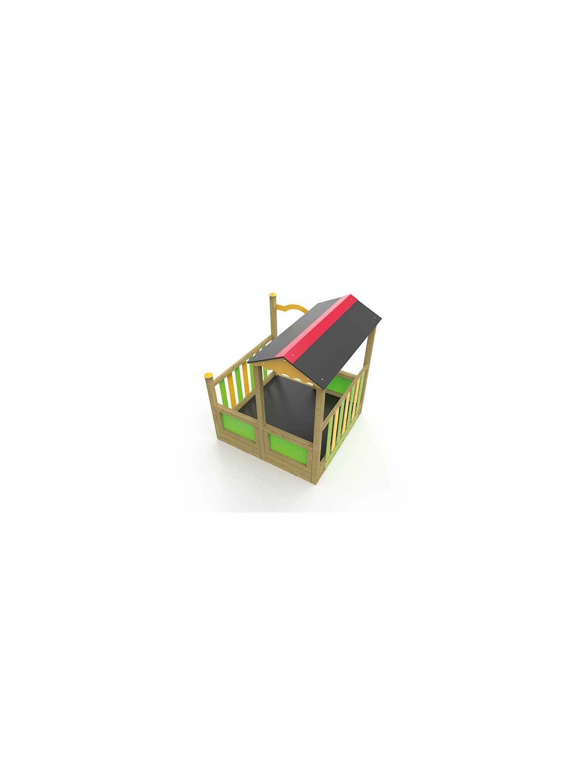 CABANE LEA en pin du nord autoclave classe 4 décor en HDPE Tranche d'âge : 2 à 7 ans
