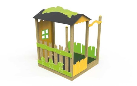 Cabane LA FERME pin traité classe 4 fabrication française - Enfants 2 à 7 ans