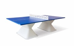 TABLE PING PONG COINS CARRES JADE BLEU OUTREMER
TENNIS DE TABLE EN PLEIN AIR POUR CAMPING, COURS ECOLE ET AIRE DE JEU