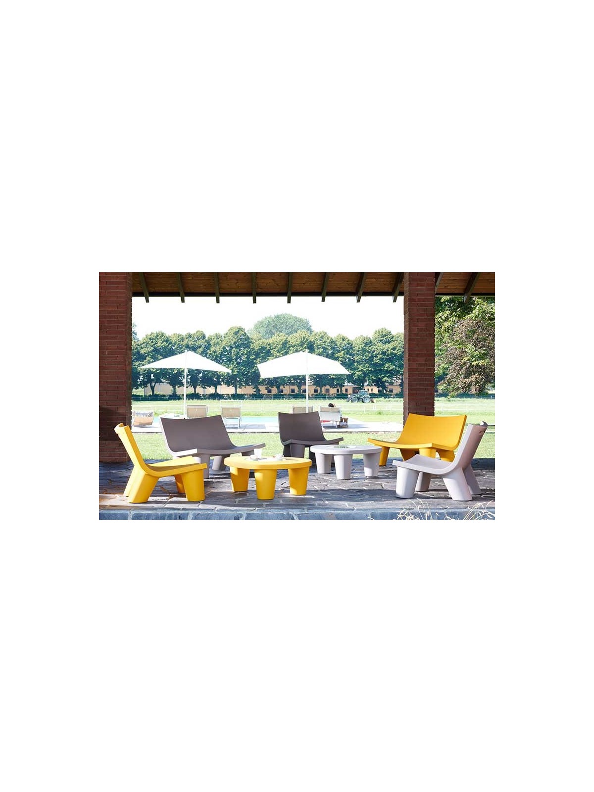 PACK LOW LITA SLIDE – ENSEMBLE MOBILIER DESIGN ÉCOLOGIQUE POUR INTÉRIEUR ET EXTÉRIEUR