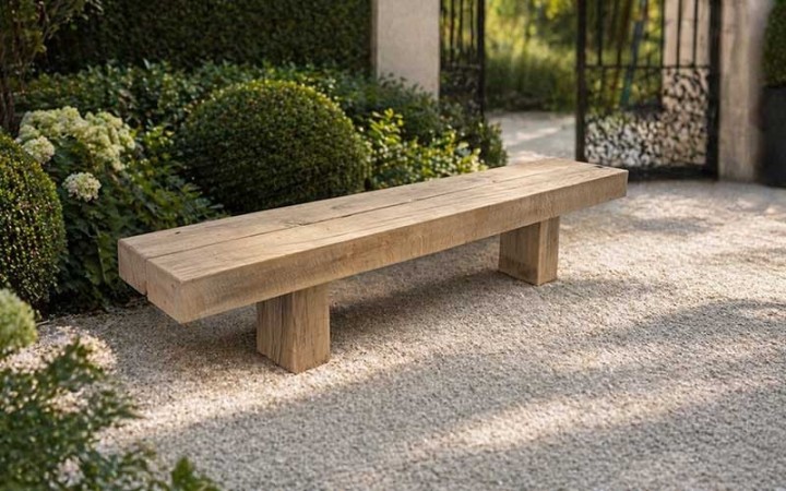BANC DESIGN ORIGO EN CHÊNE MASSIF POUR AMÉNAGEMENT INTÉRIEUR ET EXTÉRIEUR HAUT DE GAMME