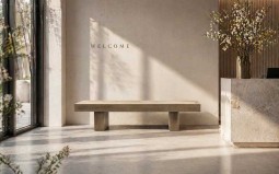 BANC MODERNE ORIGO CHENE MASSIF