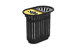 Corbeille de tri sélectif extérieur TULIPE 2 x 40 L pour espace extérieur urbain