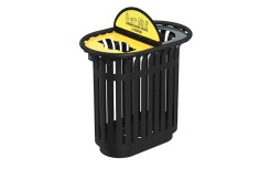 Poubelle de tri sélectif TULIPE 120 L avec totem et deux ouvertures