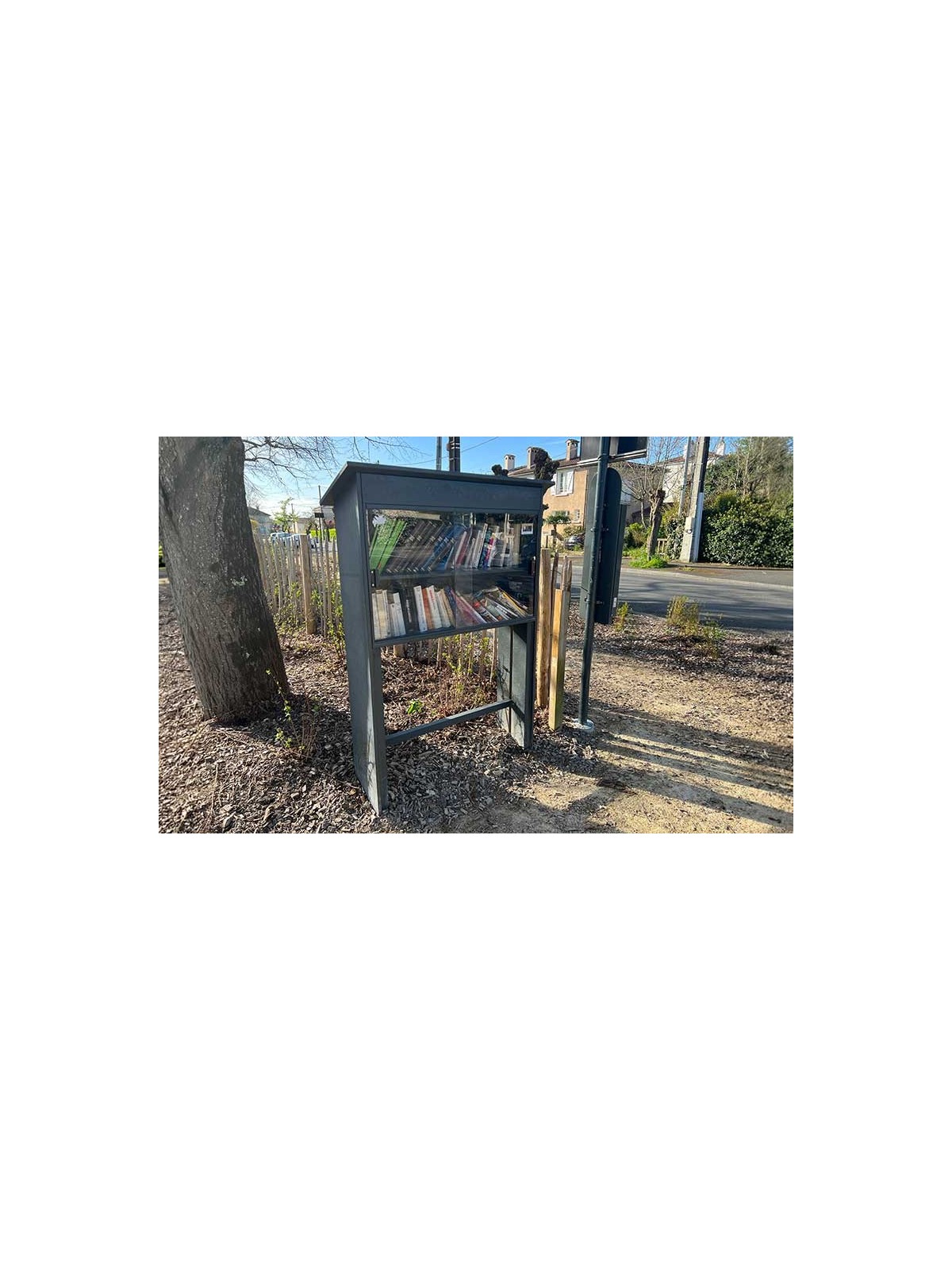 Boîte à livres acier POITIERS pour collectivité Mobilier urbain CELONA