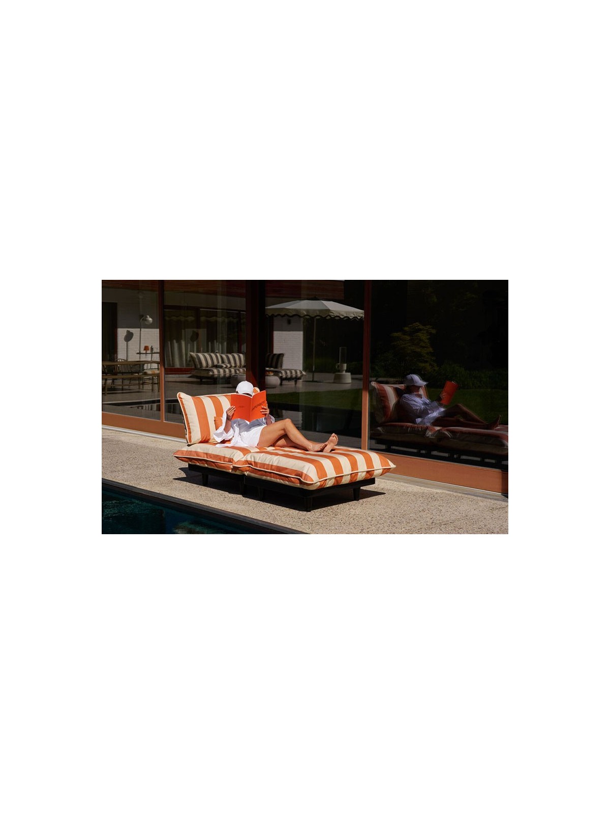 BAIN DE SOLEIL MODERNE PALETTI POUR JARDIN, TERRASSE ET BORD DE PISCINE
TRANSAT DESIGN POUR ESPACE DE REPOS EXTÉRIEUR