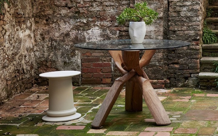 TABLE D'APPOINT ROMA MODERNE DESIGN COLONNE ROMAINE
SUPPORT POT DE FLEUR, TABOURET HAUT DE GAMME DESIGN ITALIEN