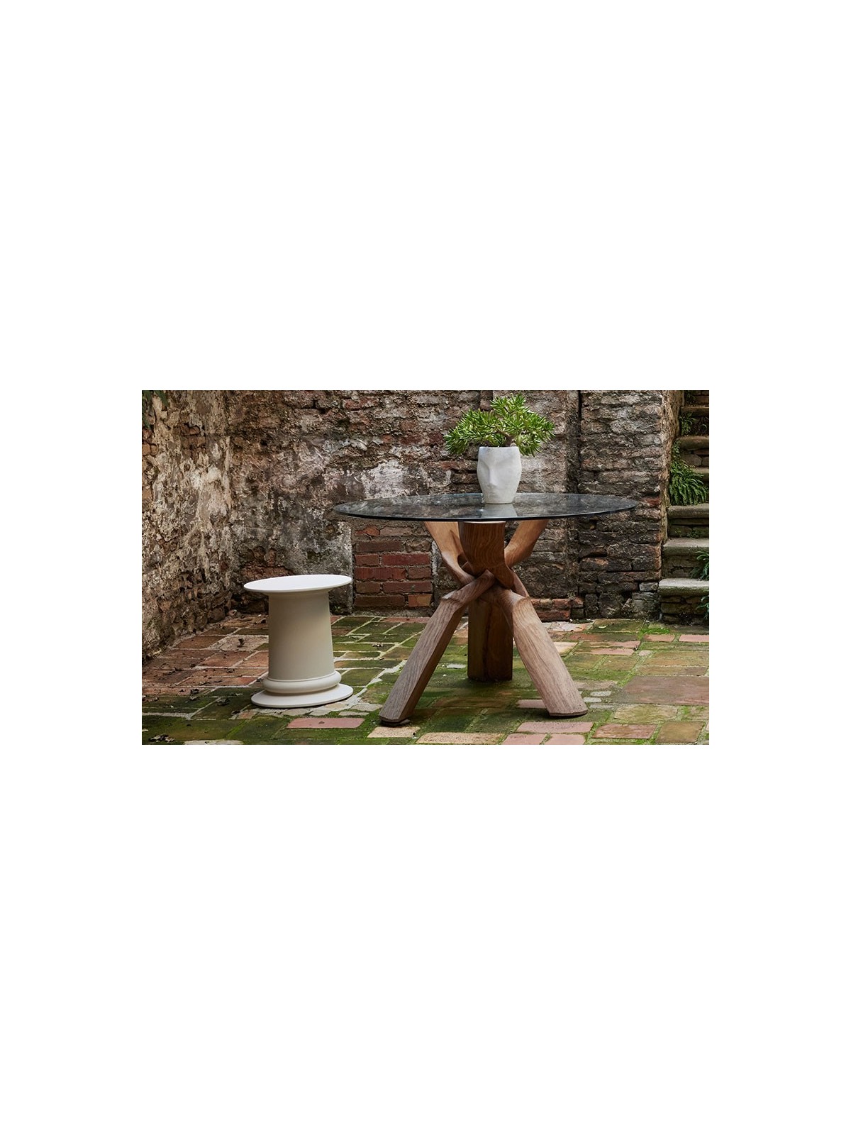 TABLE D'APPOINT ROMA MODERNE DESIGN COLONNE ROMAINE
SUPPORT POT DE FLEUR, TABOURET HAUT DE GAMME DESIGN ITALIEN