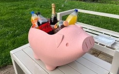 Objet déco cochon design multifonction en polyéthylène