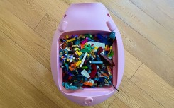 cochon rose design rangement lego objet déco original Red Hook