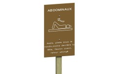 PARCOURS DE SANTÉ ABDOMINAUX EN BOIS POUR PARC URBAIN DE COLLECTIVITÉ