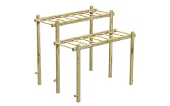 ÉCHELLE DE SUSPENSION MODULE DE GRIMPE EXTERIEUR EN BOIS POUR LES COLLECTIVITÉS FABRIQUÉ EN FRANCE