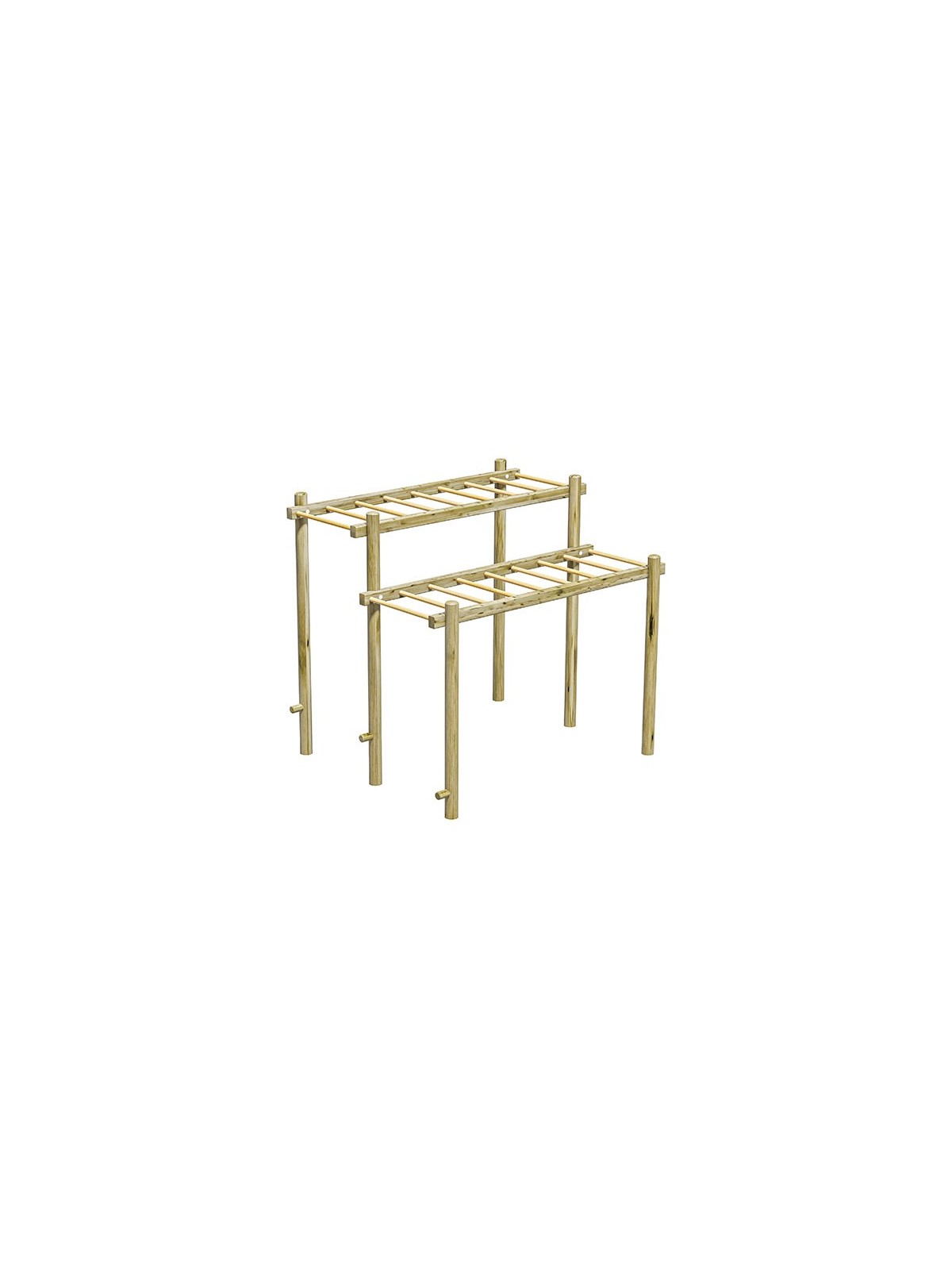 ÉCHELLE DE SUSPENSION MODULE DE GRIMPE EXTERIEUR EN BOIS POUR LES COLLECTIVITÉS FABRIQUÉ EN FRANCE