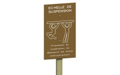 ÉCHELLE DE SUSPENSION MODULE DE GRIMPE EXTERIEUR EN BOIS POUR LES COLLECTIVITÉS FABRIQUÉ EN FRANCE