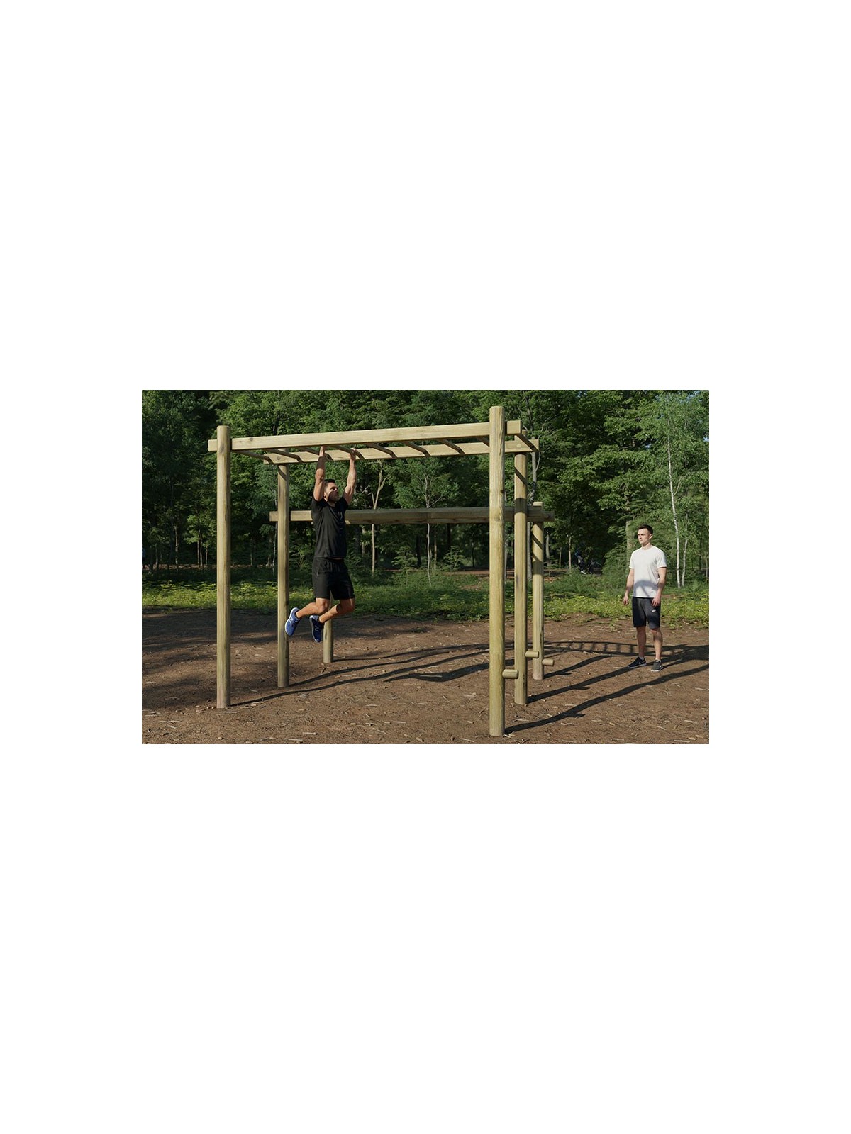 ÉCHELLE DE SUSPENSION MODULE DE GRIMPE EXTERIEUR EN BOIS POUR LES COLLECTIVITÉS FABRIQUÉ EN FRANCE