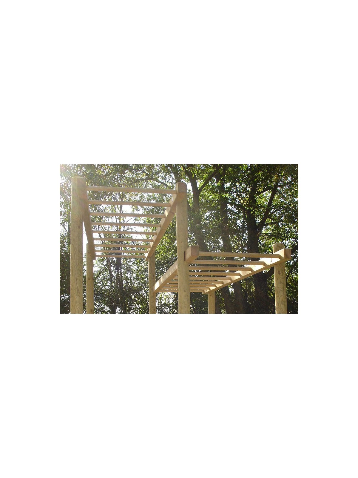 ÉCHELLE DE SUSPENSION MODULE DE GRIMPE EXTERIEUR EN BOIS POUR LES COLLECTIVITÉS FABRIQUÉ EN FRANCE