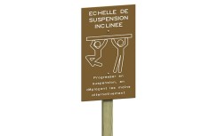 PARCOURS DE SANTÉ ÉCHELLE DE SUSPENSION INCLINÉE MODULE DE GRIMPE EXTERIEUR POUR AIRE DE FITNESS