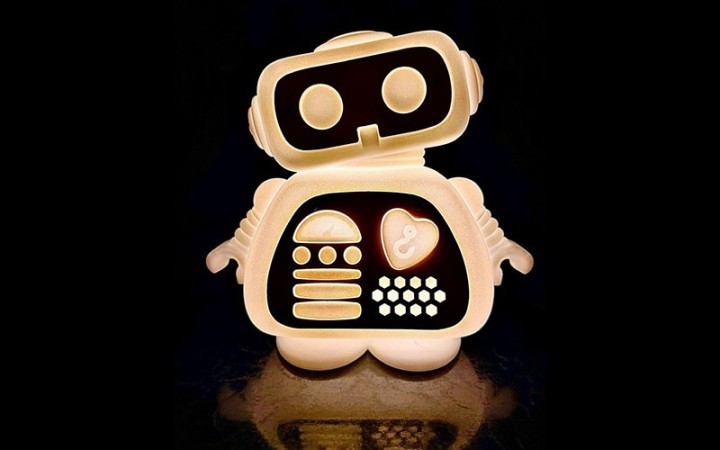 Lampe robot lumineuse AI Love You Red Hook